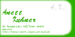 anett kuhner business card